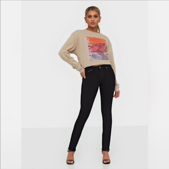 NUDIE JEANS / SKINNY LIN BLACK BLACK - Picture 1 of 6